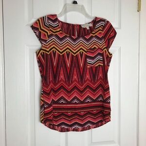 ! Olive & Oak Red Patterned Shirt
